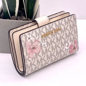 Michael Kors Floral Medium Bifold Wallet